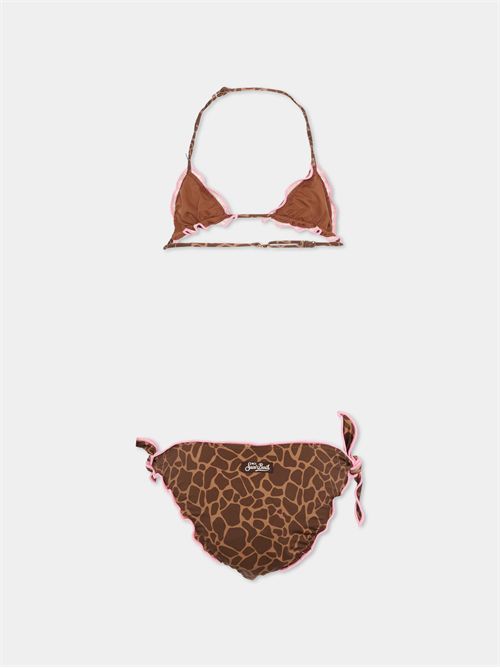 Slip e bikini marrone animalier per bambina MC2 SAINT BARTH | CRIS001/00900L
